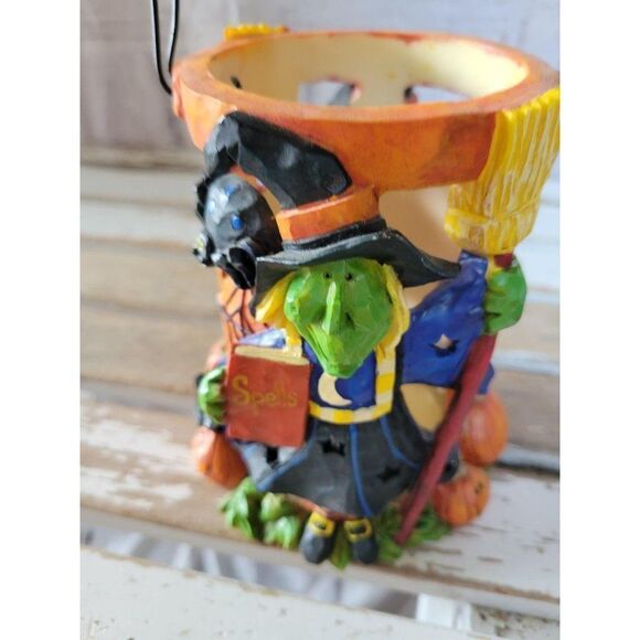 Witch spells candle holder hanging Halloween fall - Picture 2 of 7
